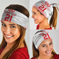 Custom Pacific Rugby Spirit Neck Gaiter Tonga Ngatu Pride White Edition LT9 - Polynesian Pride