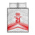 Custom Pacific Rugby Spirit Quilt Bed Set Tonga Ngatu Pride White Edition - Polynesian Pride
