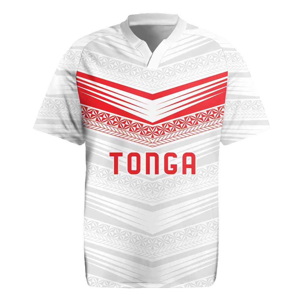 Custom Pacific Rugby Spirit Rugby Jersey Tonga Ngatu Pride White Edition - Polynesian Pride