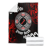 New Zealand Waitangi Day Personalised Blanket Aotearoa Te Ra O Waitangi With Maori Tattoo LT9 - Polynesian Pride