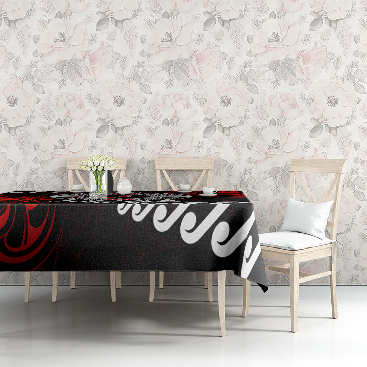 New Zealand Waitangi Day Personalised Tablecloth Aotearoa Te Ra O Waitangi With Maori Tattoo LT9 - Polynesian Pride