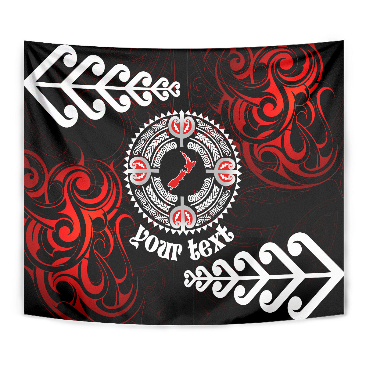 New Zealand Waitangi Day Personalised Tapestry Aotearoa Te Ra O Waitangi With Maori Tattoo LT9 - Polynesian Pride