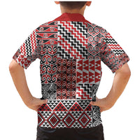 Aotearoa Kowhaiwhai Taniko Patchwork Motifs Family Matching Mermaid Dress and Hawaiian Shirt LT9 - Polynesian Pride