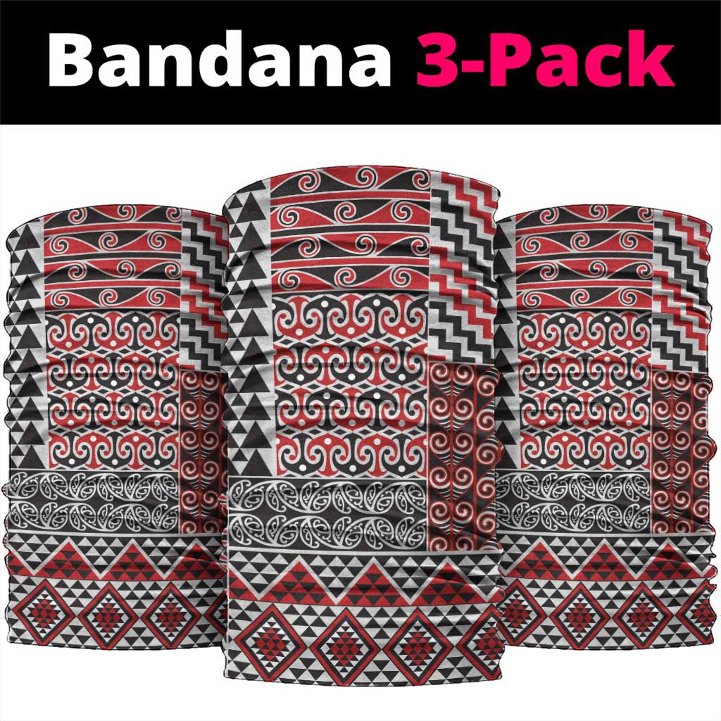 Aotearoa Kowhaiwhai Taniko Patchwork Motifs Neck Gaiter - Polynesian Pride