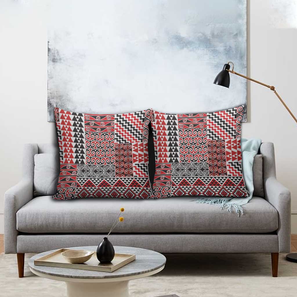 Aotearoa Kowhaiwhai Taniko Patchwork Motifs Pillow Cover LT9 - Polynesian Pride