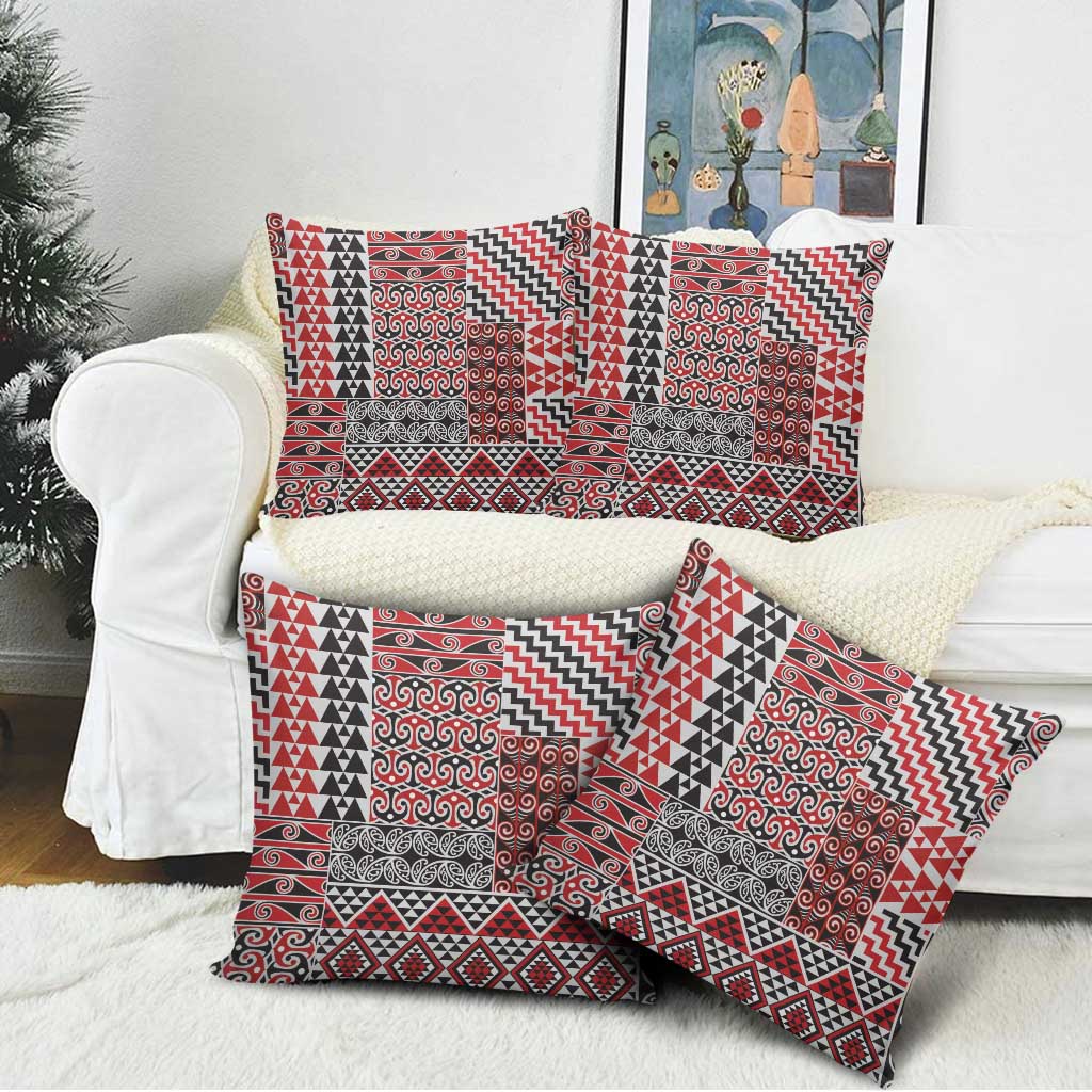 Aotearoa Kowhaiwhai Taniko Patchwork Motifs Pillow Cover LT9 - Polynesian Pride