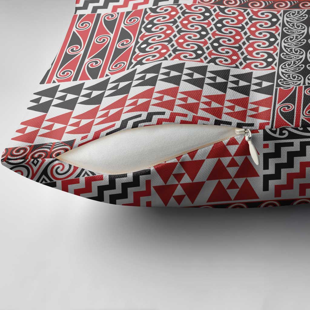 Aotearoa Kowhaiwhai Taniko Patchwork Motifs Pillow Cover LT9 - Polynesian Pride