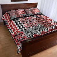Aotearoa Kowhaiwhai Taniko Patchwork Motifs Quilt Bed Set