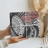 Aotearoa Maori Rugby Tribal Tattoo Wrapping Paper Kowhaiwhai Taniko Patchwork Motifs - Polynesian Pride
