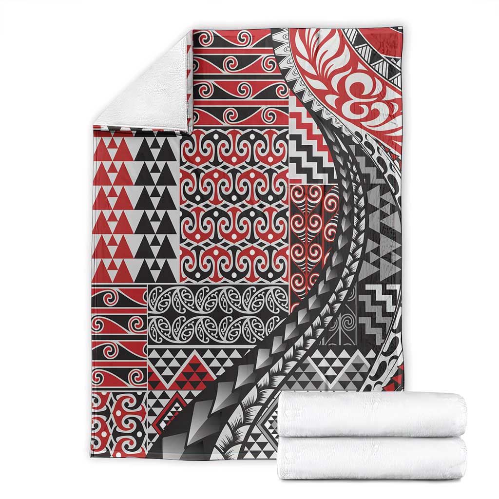 Aotearoa Maori Tribal Tattoo Blanket Kowhaiwhai Taniko Patchwork Motifs