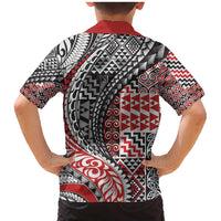 Aotearoa Maori Tribal Tattoo Family Matching Mermaid Dress and Hawaiian Shirt Kowhaiwhai Taniko Patchwork Motifs LT9 - Polynesian Pride