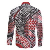 Aotearoa Maori Tribal Tattoo Family Matching Tank Maxi Dress and Hawaiian Shirt Kowhaiwhai Taniko Patchwork Motifs LT9 - Polynesian Pride