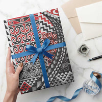 Aotearoa Maori Tribal Tattoo Wrapping Paper Kowhaiwhai Taniko Patchwork Motifs - Polynesian Pride