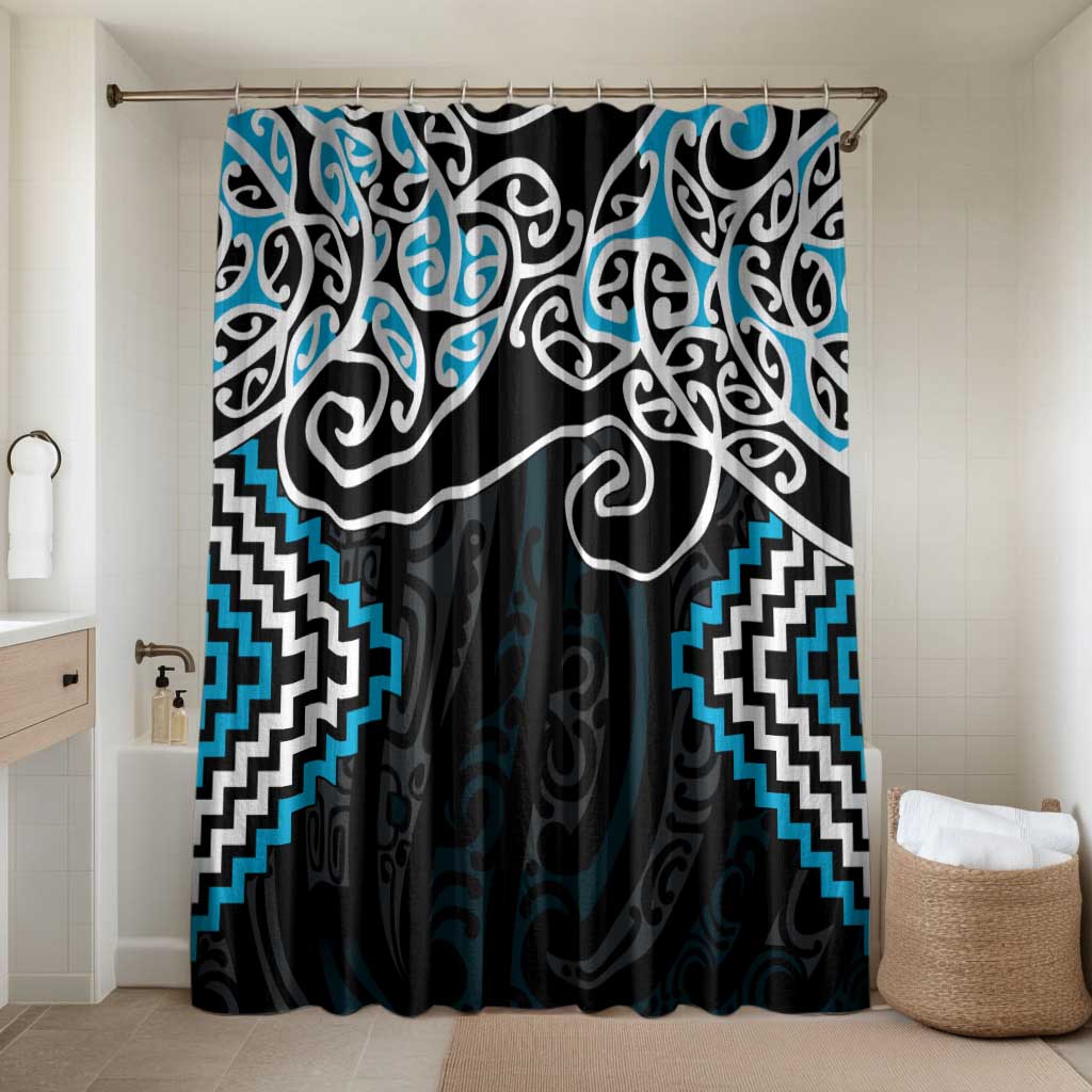 Blue Aotearoa Tukutuku Manawa Tapu Bathroom Set Ta Moko Toi Maori - Polynesian Pride