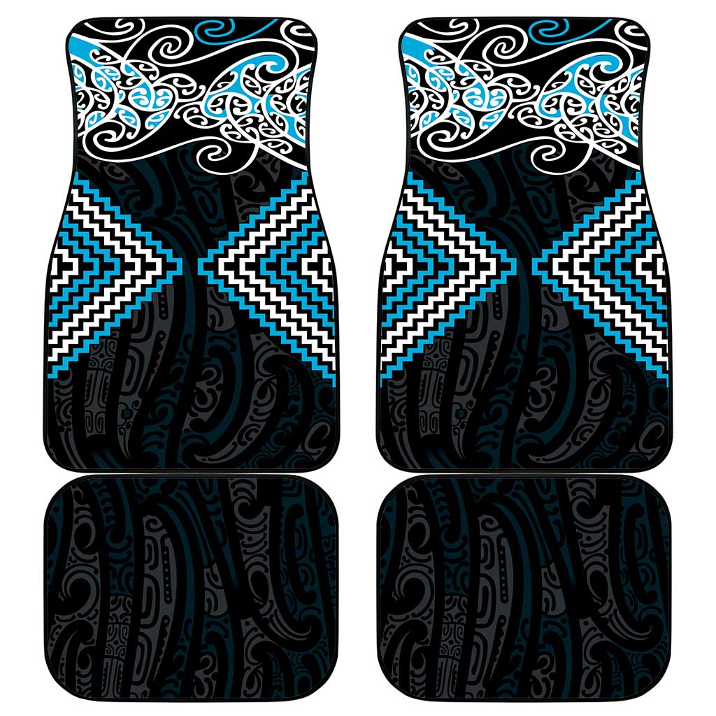 Blue Aotearoa Tukutuku Manawa Tapu Car Mats Ta Moko Toi Maori