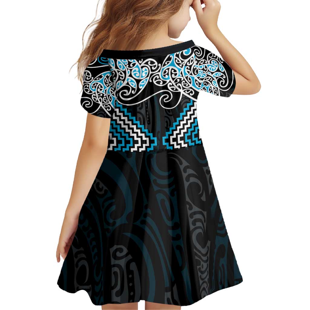 Blue Aotearoa Tukutuku Manawa Tapu Family Matching Puletasi and Hawaiian Shirt Ta Moko Toi Maori LT9 - Polynesian Pride