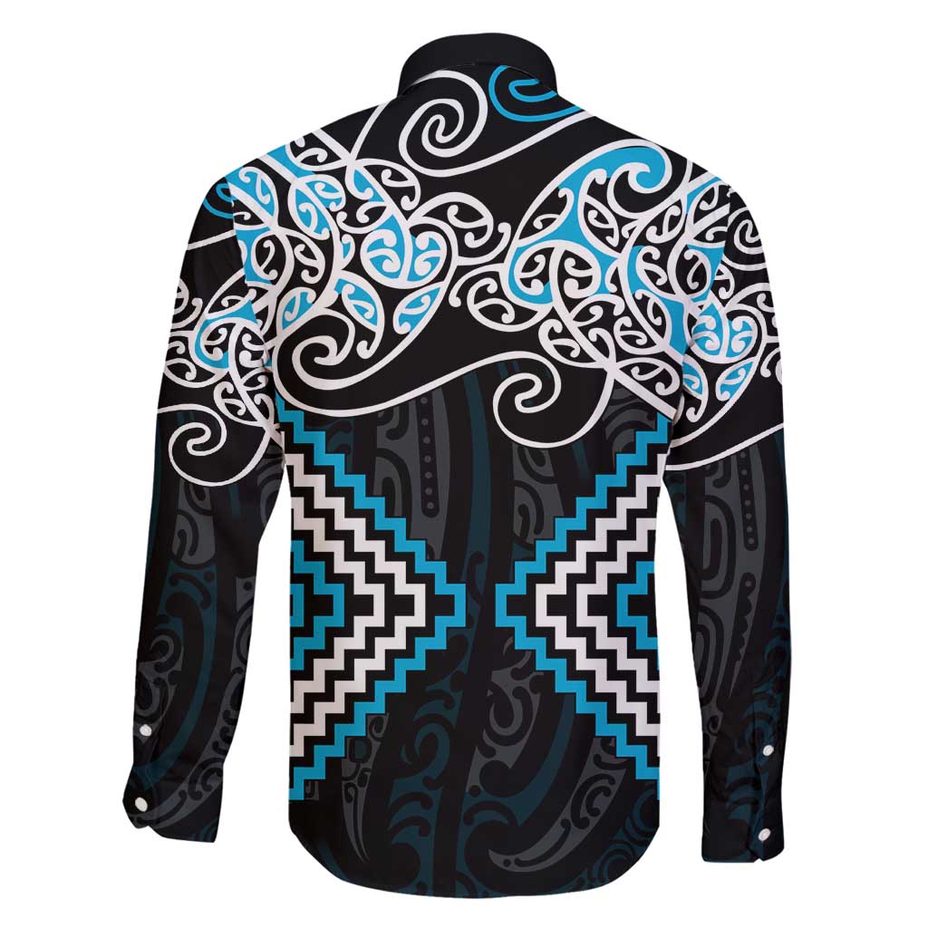 Blue Aotearoa Tukutuku Manawa Tapu Family Matching Puletasi and Hawaiian Shirt Ta Moko Toi Maori LT9 - Polynesian Pride