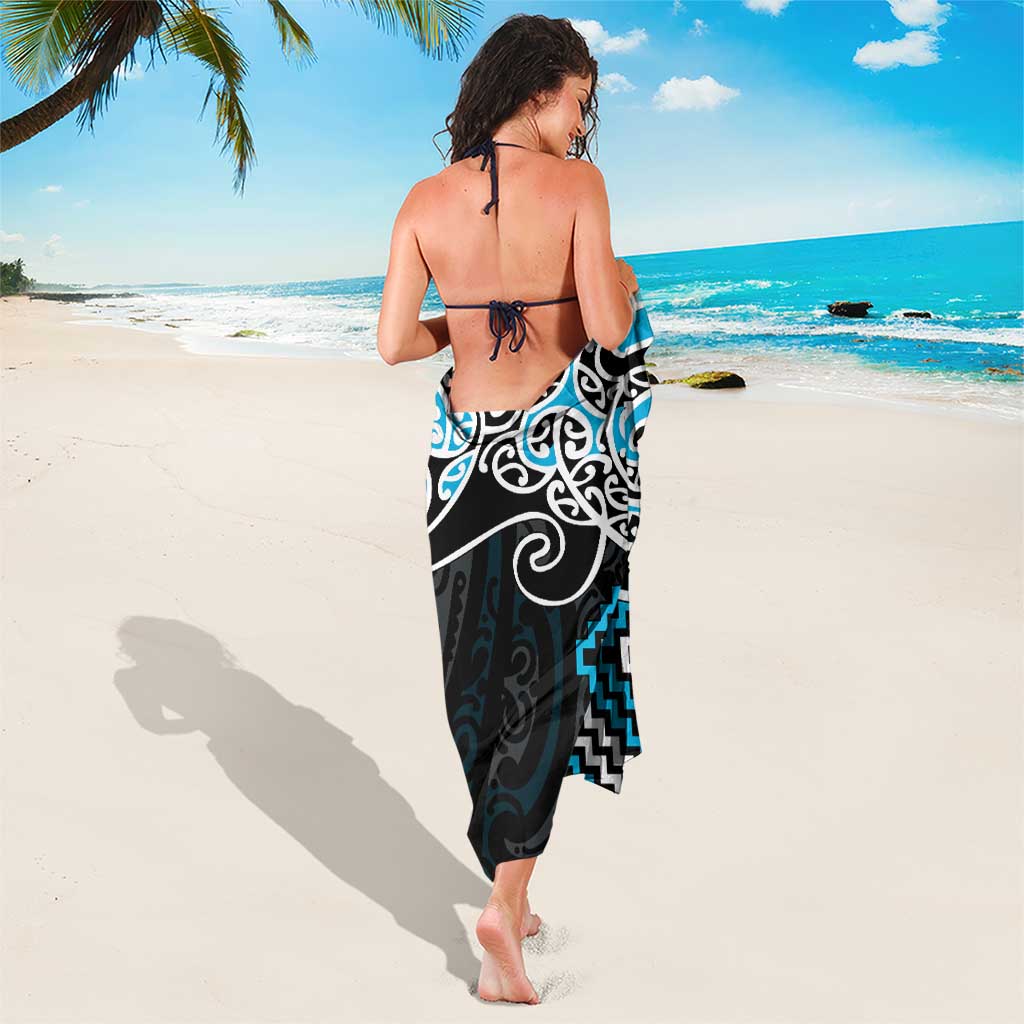 Blue Aotearoa Tukutuku Manawa Tapu Sarong Ta Moko Toi Maori