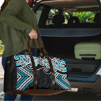 Blue Aotearoa Tukutuku Manawa Tapu Travel Bag Ta Moko Toi Maori - Polynesian Pride