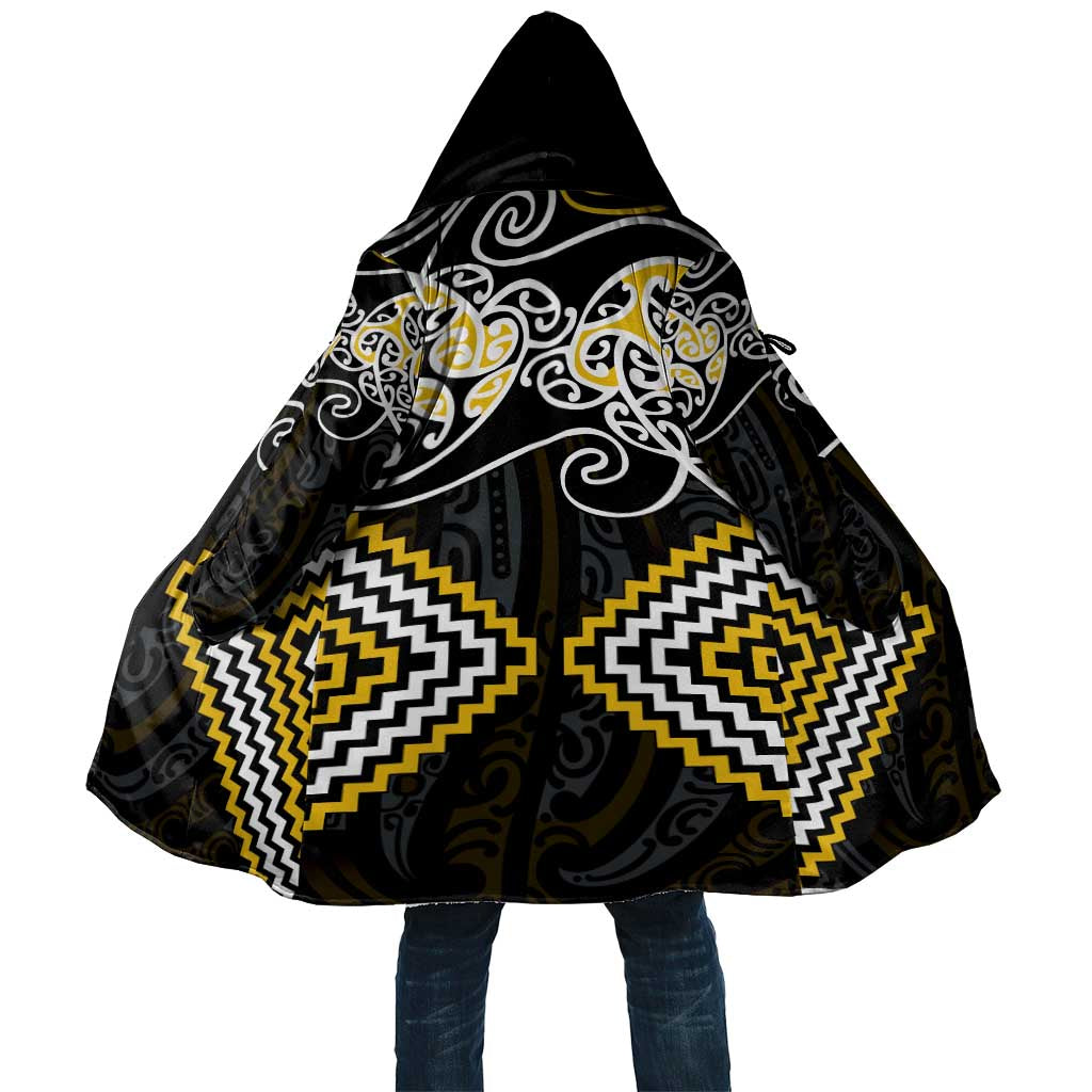Gold Aotearoa Tukutuku Manawa Tapu Cloak Ta Moko Toi Maori - Polynesian Pride