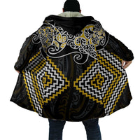 Gold Aotearoa Tukutuku Manawa Tapu Cloak Ta Moko Toi Maori - Polynesian Pride