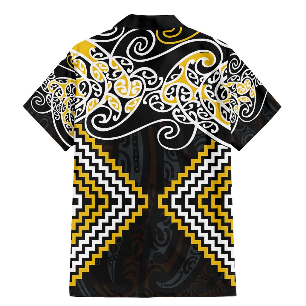 Gold Aotearoa Tukutuku Manawa Tapu Family Matching Mermaid Dress and Hawaiian Shirt Ta Moko Toi Maori LT9 - Polynesian Pride