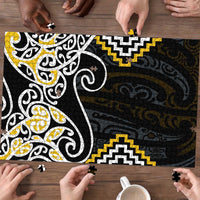 Gold Aotearoa Tukutuku Manawa Tapu Puzzle Ta Moko Toi Maori - Polynesian Pride