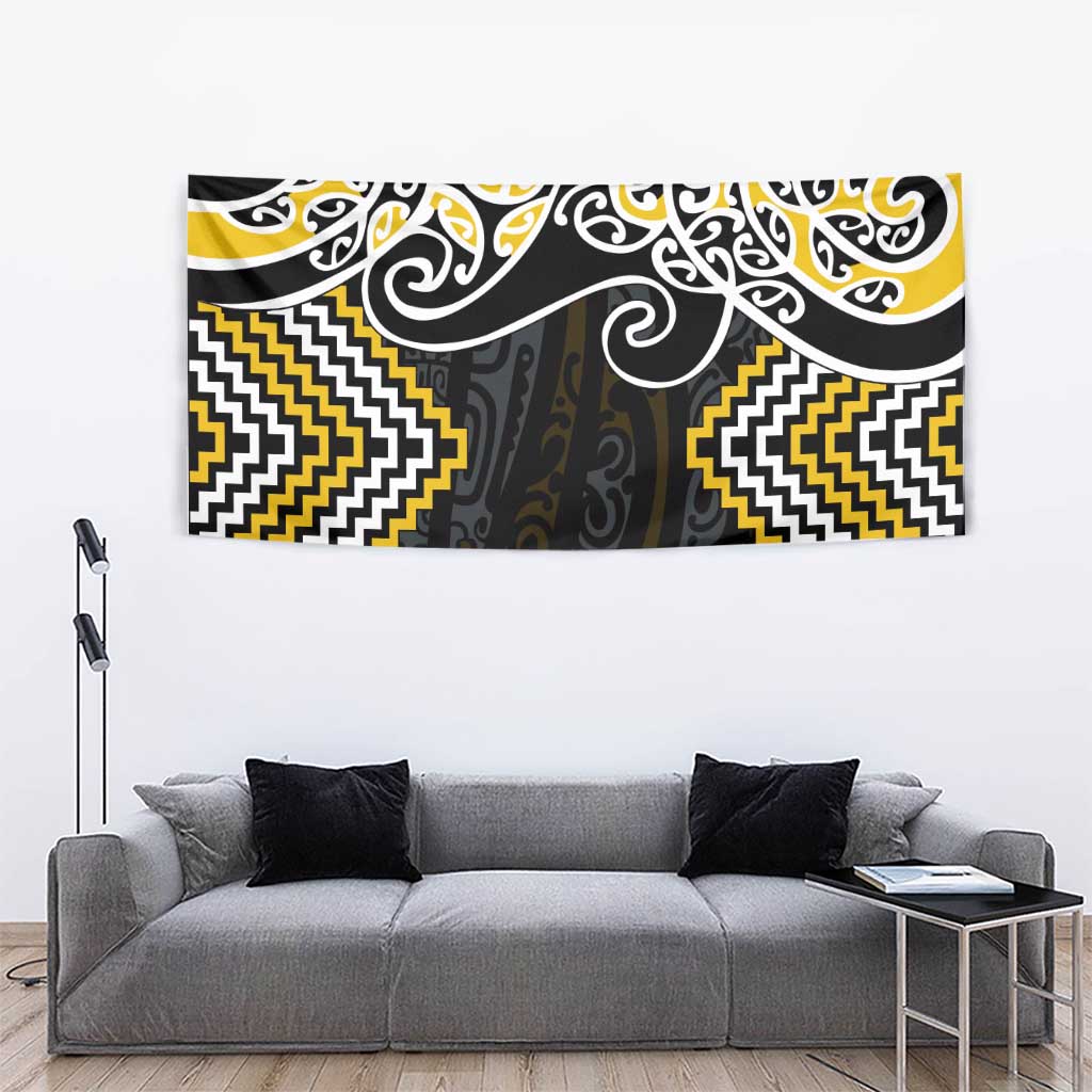 Gold Aotearoa Tukutuku Manawa Tapu Tapestry Ta Moko Toi Maori
