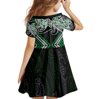 Green Aotearoa Tukutuku Manawa Tapu Family Matching Summer Maxi Dress and Hawaiian Shirt Ta Moko Toi Maori LT9 - Polynesian Pride