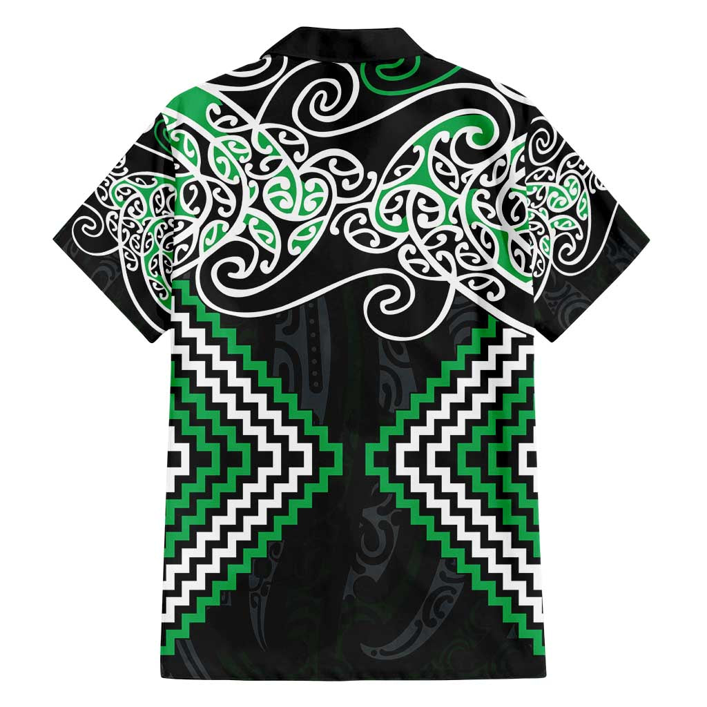 Green Aotearoa Tukutuku Manawa Tapu Family Matching Tank Maxi Dress and Hawaiian Shirt Ta Moko Toi Maori LT9 - Polynesian Pride