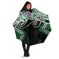 Green Aotearoa Tukutuku Manawa Tapu Umbrella Ta Moko Toi Maori - Polynesian Pride