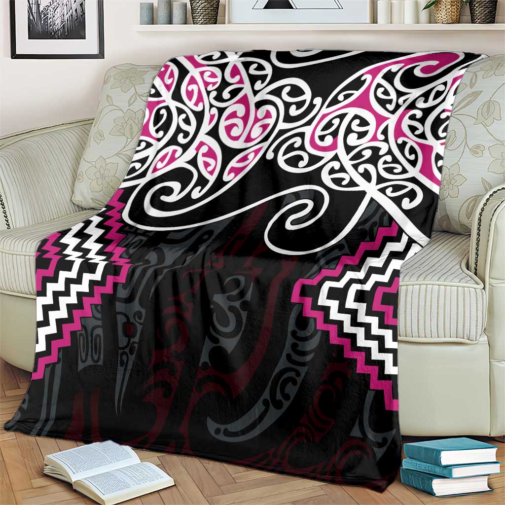 Pink Aotearoa Tukutuku Manawa Tapu Blanket Ta Moko Toi Maori