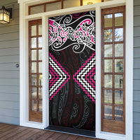 Pink Aotearoa Tukutuku Manawa Tapu Door Cover Ta Moko Toi Maori - Polynesian Pride