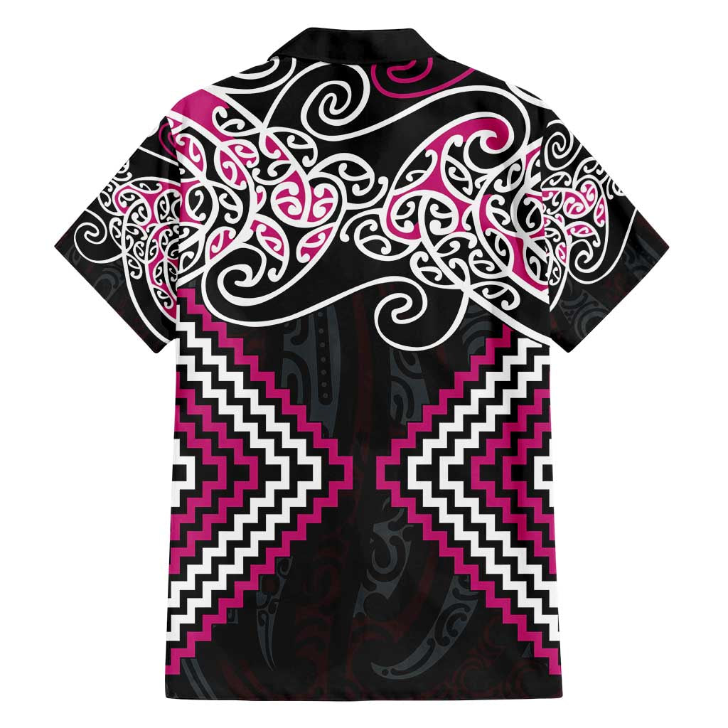 Pink Aotearoa Tukutuku Manawa Tapu Family Matching Puletasi and Hawaiian Shirt Ta Moko Toi Maori LT9 - Polynesian Pride
