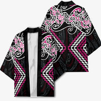 Pink Aotearoa Tukutuku Manawa Tapu Kimono Ta Moko Toi Maori - Polynesian Pride