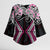 Pink Aotearoa Tukutuku Manawa Tapu Kimono Sleeve Blouse Ta Moko Toi Maori - Polynesian Pride