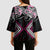 Pink Aotearoa Tukutuku Manawa Tapu Kimono Sleeve Blouse Ta Moko Toi Maori - Polynesian Pride