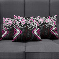 Pink Aotearoa Tukutuku Manawa Tapu Pillow Cover Ta Moko Toi Maori LT9 - Polynesian Pride