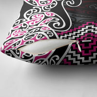 Pink Aotearoa Tukutuku Manawa Tapu Pillow Cover Ta Moko Toi Maori LT9 - Polynesian Pride