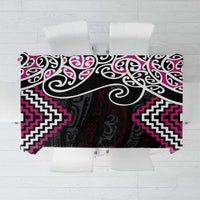Pink Aotearoa Tukutuku Manawa Tapu Tablecloth Ta Moko Toi Maori LT9 Pink - Polynesian Pride