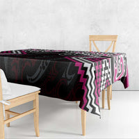 Pink Aotearoa Tukutuku Manawa Tapu Tablecloth Ta Moko Toi Maori LT9 - Polynesian Pride