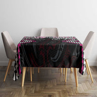Pink Aotearoa Tukutuku Manawa Tapu Tablecloth Ta Moko Toi Maori LT9 - Polynesian Pride