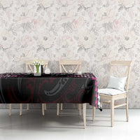 Pink Aotearoa Tukutuku Manawa Tapu Tablecloth Ta Moko Toi Maori LT9 - Polynesian Pride
