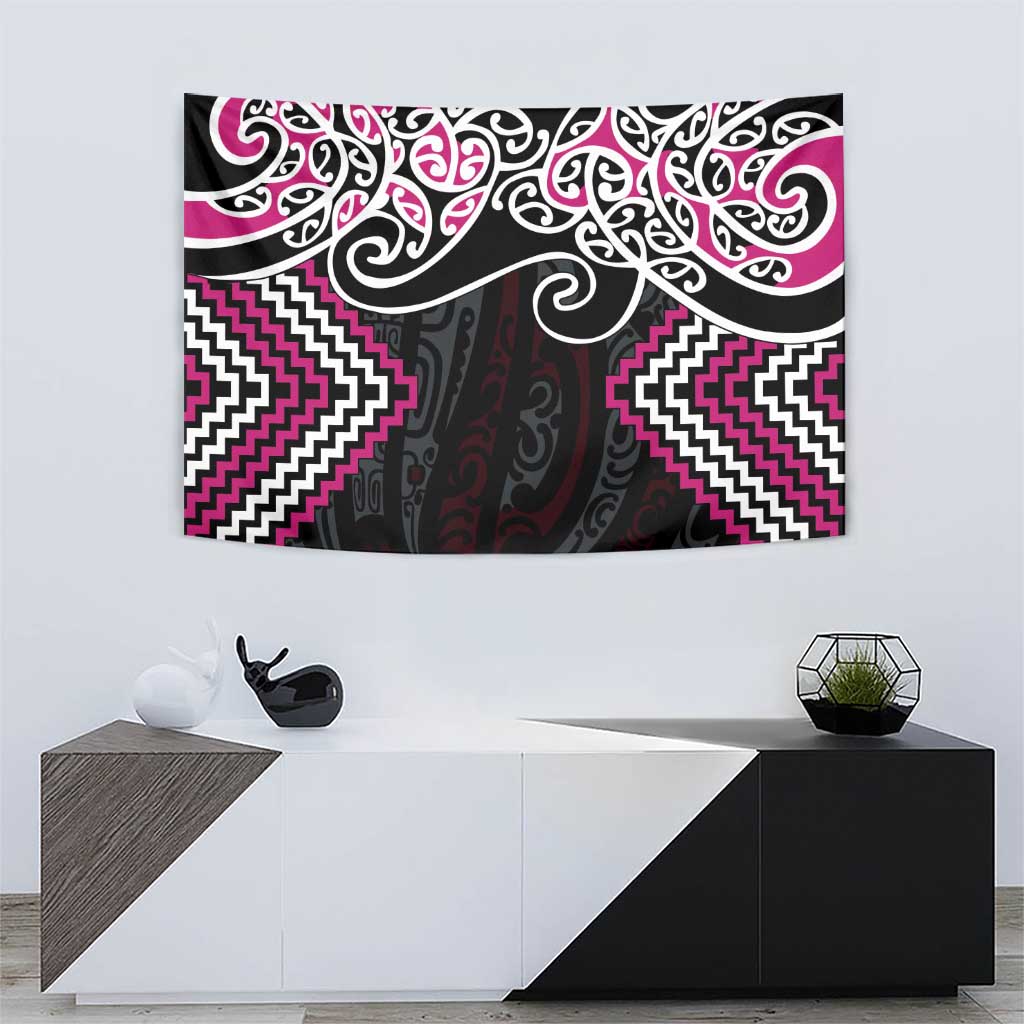 Pink Aotearoa Tukutuku Manawa Tapu Tapestry Ta Moko Toi Maori