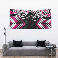 Pink Aotearoa Tukutuku Manawa Tapu Tapestry Ta Moko Toi Maori