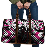Pink Aotearoa Tukutuku Manawa Tapu Travel Bag Ta Moko Toi Maori - Polynesian Pride
