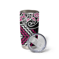 Pink Aotearoa Tukutuku Manawa Tapu Tumbler Cup Ta Moko Toi Maori LT9 - Polynesian Pride
