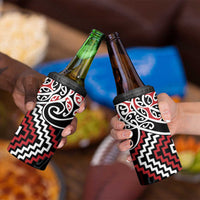 Red Aotearoa Tukutuku Manawa Tapu 4 in 1 Can Cooler Tumbler Ta Moko Toi Maori LT9 - Polynesian Pride