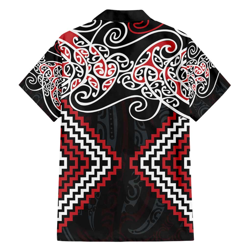Red Aotearoa Tukutuku Manawa Tapu Family Matching Short Sleeve Bodycon Dress and Hawaiian Shirt Ta Moko Toi Maori LT9 - Polynesian Pride