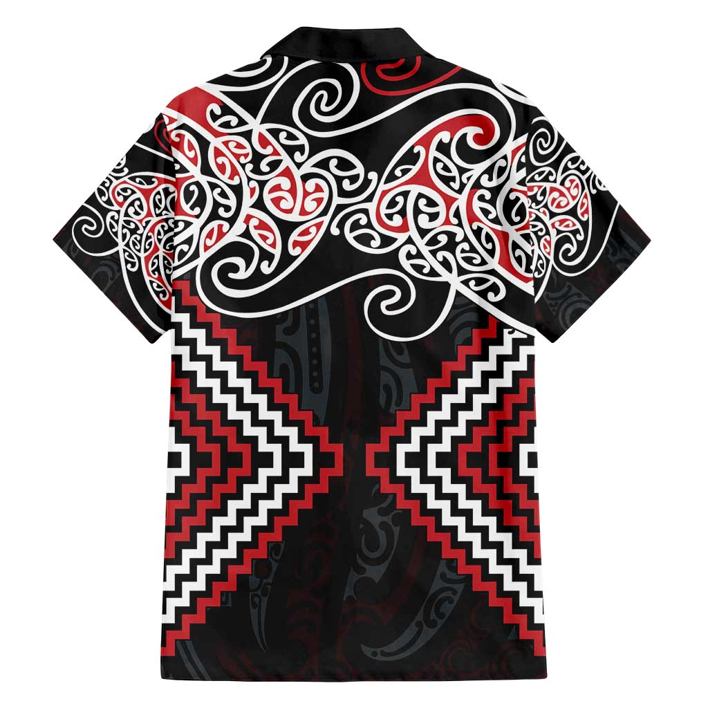 Red Aotearoa Tukutuku Manawa Tapu Family Matching Summer Maxi Dress and Hawaiian Shirt Ta Moko Toi Maori LT9 - Polynesian Pride
